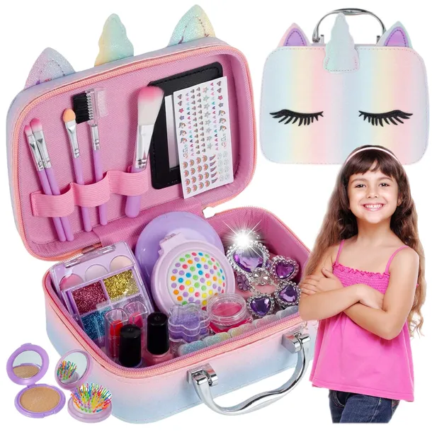 Dziecięcy zestaw do makijażu w walizce Make Up Kosmetyki Salon Piękności