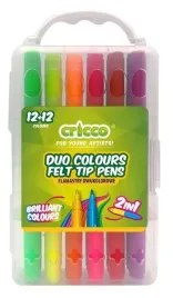 cricco-flamastry-dwustronne-24-kolory-12-szt-w-etui-plastikowym