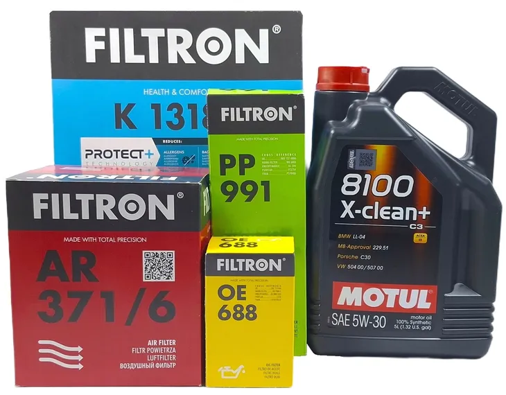4 FILTRY FILTRON 5W30 MOTUL 5L AUDI A6 C7 2.0 TDI