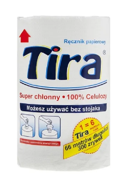 Tira Ręcznik Papierowy 2-Warstwowy Biały 300 Listków