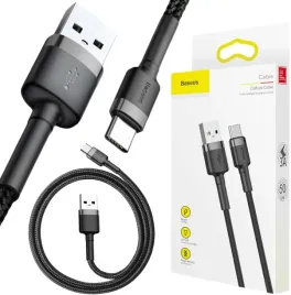 kabel-usb-a-usb-c-baseus-cafule-catklf-ag1-50cm-3a-qc-3-0-czarno-szary-w-nylonowym-oplocie