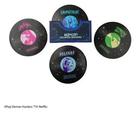 kpop-demon-hunters-zestaw-4-podkladek-hunters-and-demons-soundtrack