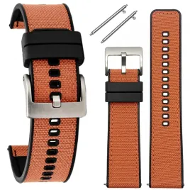 pasek-do-zegarka-hybrydowygumowo-parciany-tekla-pomaranczowy-22-mm