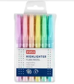 easy-stationery-zakreslacze-flash-pastel-6-kolorowmarker-sciety