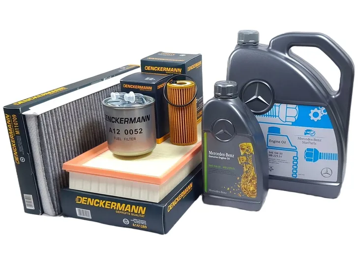 FILTRY DENCKERMANN 6L ORYG. OLEJU MERCEDES 5W30 W169 W245 160 180 200 CDI