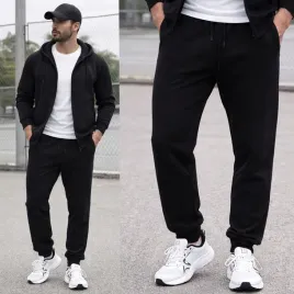spodnie-dresowe-meskie-z-bawelna-joggery-gladkie-z-kieszeniami-czarne-2xl