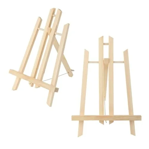 2x Sztaluga Drewniana Trójnożna Stołowa 28 cm Ekspozytor Drewniany