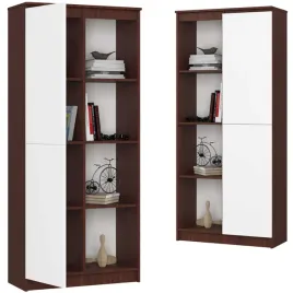 regal-80-cm-1d-4-polki-salon-biuro-pokoj-wenge-bialy-front