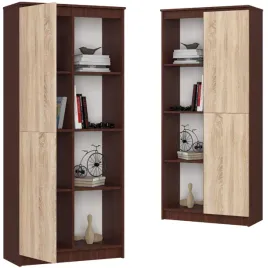 regal-80-cm-1d-4-polki-salon-biuro-pokoj-wenge-dab-sonoma