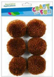 craft-with-funpompony-welniane-4-cm-brazowe-6-szt