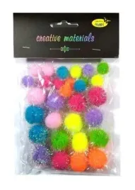 galeria-hobby-pompony-glitter-wiosenne-15-25-mm-30-szt