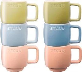 staub-serving-zestaw-6-kubkow-ceramicznych-wielokolorowy-100-ml