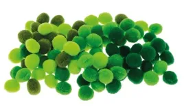 brewis-pompony-10-mm-100-szt-zestaw-pomponow-w-odcieniach-zieleni