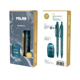 milan-lava-zestaw-prezentowy-do-pisaniadlugopis-olowek-temperowka-niebie