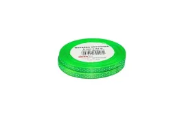 brewis-wstazka-satynowa-zielona-w-kropki-6-mm-x-22-m-2-szt