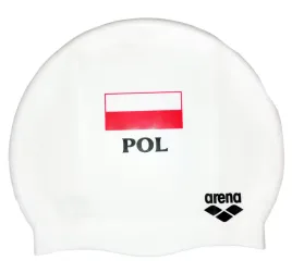 czepek-silikonowy-na-basen-arena-z-flaga-polski-bialy