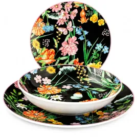 serwis-obiadowy-pengo-handh-wloskie-talerze-na-6osob-czarne-w-kwiaty-porcelan