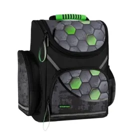 starpak-tornister-szkolny-football-czarno-zielony-18l-ergonomiczny