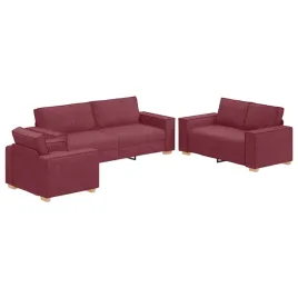 sofa-3-szt-czerwone-wino-tkanina-lniana