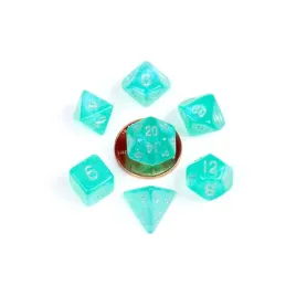 mini-zestaw-kosci-do-gry-fanroll-stardust-turkusowy-7-szt