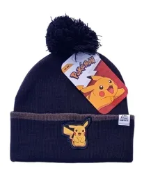 czapka-zimowa-pokemon-pikachu-z-pomponem-granatowa