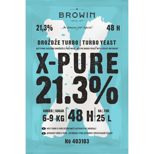 Promocja drożdże gorzelnicze X-PURE 48 TURBO PURE wyprzedaż przecena
