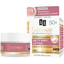 aa-technologia-wieku-5-repair-50-aktywny-lifting-krem-regenerujaco-rozswietlajacy-na-noc-50ml