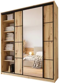 wysoka-szafa-z-polkami-i-drazkami-200-cm-dab-artisan-largo-plus