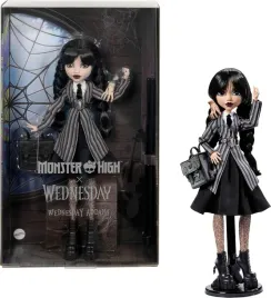 monster-high-wednesday-addams-lalka-kolekcjonerska-w-szkolnym-mundurku-akademii-nevermore-z-figurka-raczki-plecakiem-akcesoriami-i-podstawka-dla-lal
