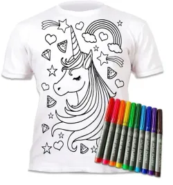 koszulka-do-dekoracji-unicorn-z-10-pisakami-splat-planet-5-6-lat