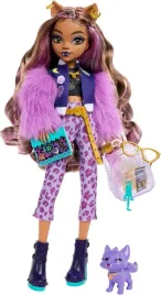 monster-high-clawdeen-wolf-lalka-podstawowa-zwierzatko-crescent-oraz-akcesoria-takie-jak-plecak-organizer-i-przekaski-hrp65