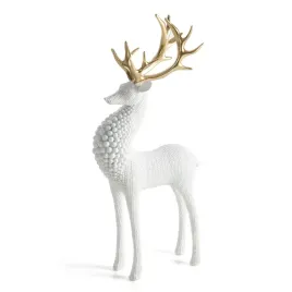 figurka-renifera-16x7x32-cm-biala-ze-zlotym-porozem