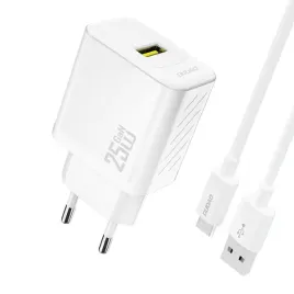 ladowarka-sieciowa-usb-a-z-kablem-usb-a-usb-c-gan-25w-biala