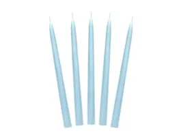 swieca-stozkowa-matowa-partydeco-blekitna-24-cm-10-szt