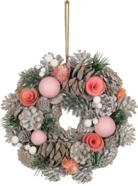 wianek-bozonarodzeniowy-wiszacy-bialo-rozowy-szyszki-na-drzwi-25-cm