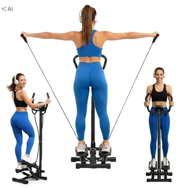 Stepper Skrętny do Ćwiczeń z Linkami Kolumną i Licznikiem LCD Halo-Fit