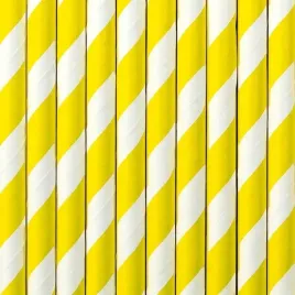 partydeco-slomki-papierowe-zolte-z-paskami-195-cm-10-szt
