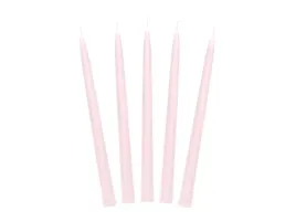partydeco-swieca-stozkowa-matowa-jasnorozowa-24-cm-10-szt
