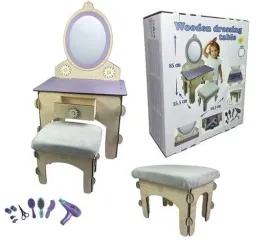 toaletka-drewniana-3toysm-z-lusterkiem-taboretem-i-zestawem-kosmetycznym
