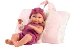 lalka-winylowa-llorens-nica-w-rozowym-spiworku-40-cm-recznie-robiona