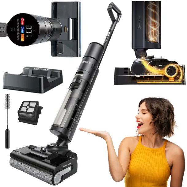 Laresar S7 Pro 2026 Odkurzacz Bezprzewodowy Mop Pionowy 19000Pa Mokro Sucho