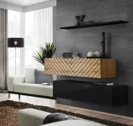szafki-wiszace-do-salonu-switch-komoda-130-cm-dab-wotan-lamele-polka-czarny