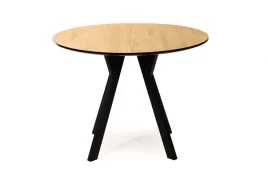 okragly-stol-rozkladany-do-jadalni-dab-miodowy-102-140-cm-metalowe-nogi