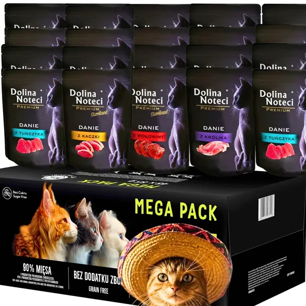 KARMA MOKRA DLA KOTA DOLINA NOTECI + PET REPUBLIC MIX 8 SMAKÓW 40 X 85 G
