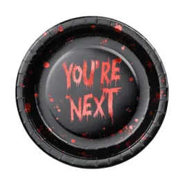 talerzyki-papierowe-you-re-next-23cm-czarno-czerwony-6-sztuk-tpp120