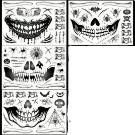 tatuaz-tymczasowy-halloween-realistyczne-rany-blizny-zombie-shengruili