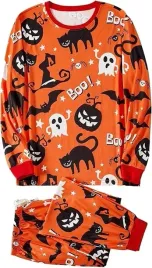 pizama-damska-halloween-duchy-komplet-nocny-pomaranczowa-xxl