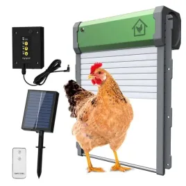 automatyczne-drzwi-kurnika-solarne-pilot-drzwiczki-czujnik-swiatla-timer