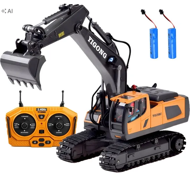 Koparka Rc Zdalnie Sterowana 2.4GHz Ruchoma Łyżka 2x Akumulator 11CH