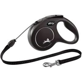 smycz-flexi-dla-psa-do-25-kg-new-classic-m-linka-5-m-czarna